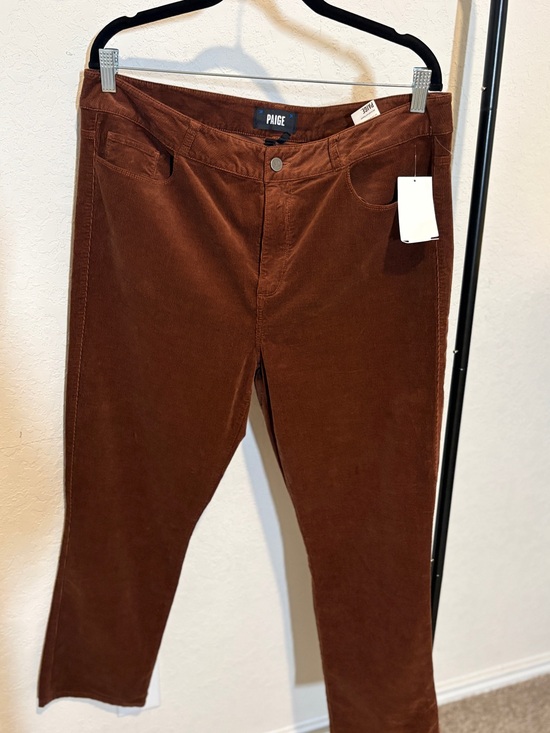 PAIGE Pants - PAIGE Chestnut Brown Corduroy Pants